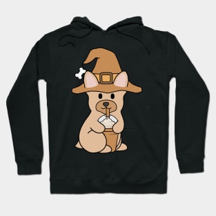 Pumpkin Spice French Bulldog Cream Hoodie